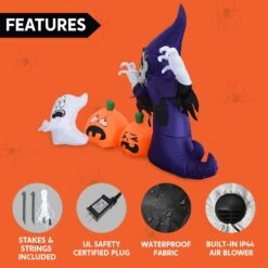 6ft Halloween Inflatable Ghost Grim Reaper -Joiedomi 71pnohLKLdL. AC SL1500