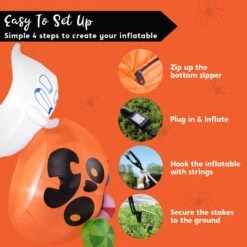 5 Ft Tall Naughty Ghost Halloween Inflatable -Joiedomi 71qPWg96z9L. AC SL1500