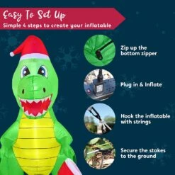 6 FT Tall Inflatable Dinosaur Holding A Christmas Stocking With Build-in LEDs 17 6 FT Tall Inflatable Dinosaur Holding A Christmas Stocking With Build-in LEDs -Joiedomi 71qjL9rNjrL. AC SL1500