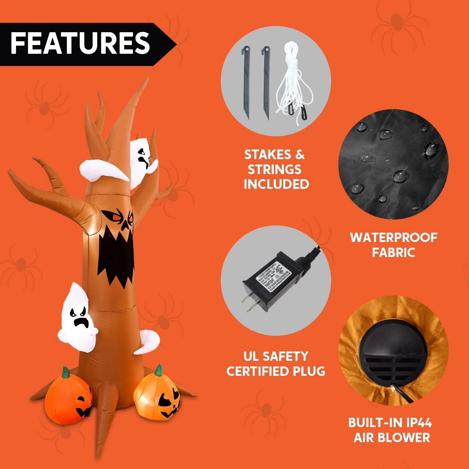 8 Ft. Haunted Scary Tree Halloween Inflatable 8 8 Ft. Haunted Scary Tree Halloween Inflatable - Image 6