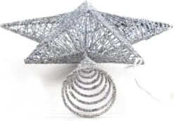 Silver Star Tree Topper, White 15 Silver Star Tree Topper, White -Joiedomi 71s79iaJELL. AC SL1500