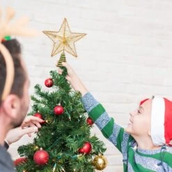 Christmas Tree Toppers, Gold Star Tree Topper Lighted With Warm White LED Lights -Joiedomi 71suRqY21QL. AC SL1200