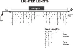 224 LED Christmas Lights Icicle Lights, Pure White -Joiedomi 71tRraEQvZL. AC SL1500 2c086507 92a7 40d7 8127 0b40f869a4d6