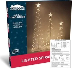 3 Packs Lighted Spiral Christmas Tree Set 17 3 Packs Lighted Spiral Christmas Tree Set -Joiedomi 71urNy2xAXL. AC SX679