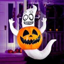 4ft Halloween Inflatable Ghost In A Pumpkin