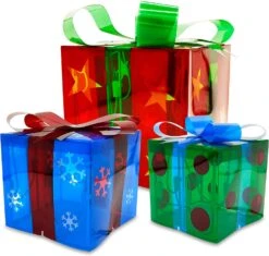 Christmas Light Boxes D?????¡ì??|cor Set Of 3