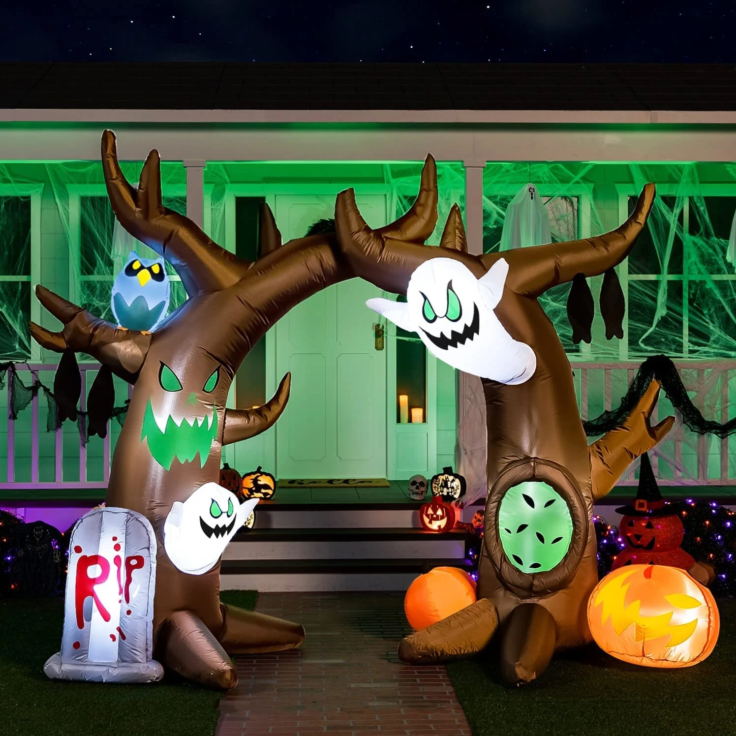 Jumbo Scary Tree Archway Inflatable (8 Ft) 3 Jumbo Scary Tree Archway Inflatable (8 Ft)
