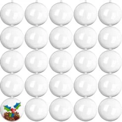 20Pcs Clear Plastic Ball Ornaments 2.76in -Joiedomi 71xs91RyaxL. AC SL1500