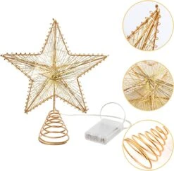 Christmas Tree Toppers, Gold Star Tree Topper Lighted With Warm White LED Lights -Joiedomi 71yrSNeiIKL. AC SL1200