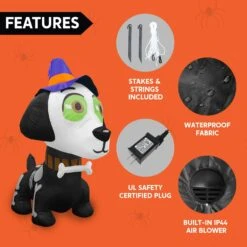 5ft Witch Hat Skeleton Dog -Joiedomi 71yxm3Qp6aL. AC SL1500