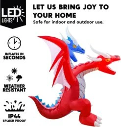 6ft Inflatable Double Headed Dragon -Joiedomi 71zR4pPkUCL. AC SL1500