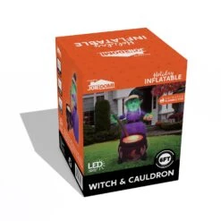 Halloween Large Witch With Cauldron Inflatable (6 Ft) -Joiedomi 8