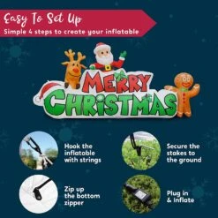 9.5ft Inflatable Merry Christmas -Joiedomi 81 wgdB9nL. AC SL1500