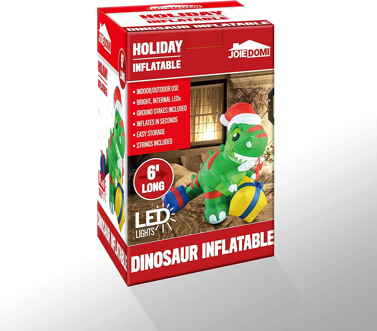 Christmas Large Dinosaur Inflatable (6 Ft) 9 Christmas Large Dinosaur Inflatable (6 Ft) - Image 7