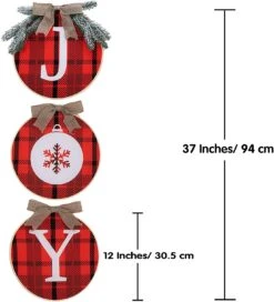 Christmas Joy Sign Buffalo Plaid Wreath -Joiedomi 810 pqlAYkL. AC SL1500