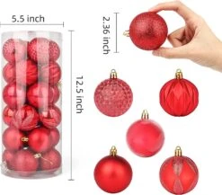 2.36" Red Christmas Ball Ornaments 24Pcs -Joiedomi 810jcyDpNWL. AC SL1500