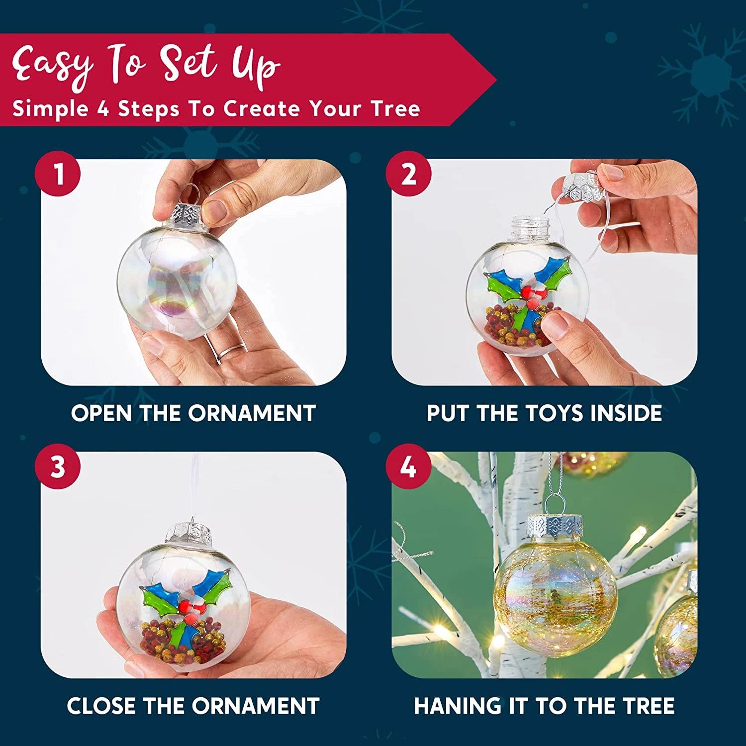 12 Pcs Chrome Christmas Ornaments 2.36in 7 12 Pcs Chrome Christmas Ornaments 2.36in - Image 5