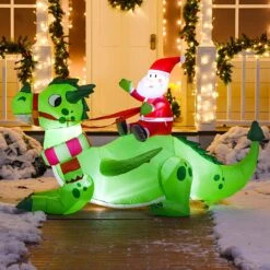 6ft Long Santa Riding A Green Dragon Christmas Inflatable 19 6ft Long Santa Riding A Green Dragon Christmas Inflatable -Joiedomi 816OmUpnWSL. AC SL1500