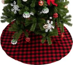 48in Red Plaid Christmas Tree Skirt 13 48in Red Plaid Christmas Tree Skirt -Joiedomi 816wG0NkFHL. AC SL1500