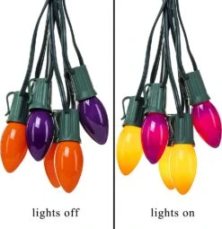 C9 Incandescent Green Wire Pathway Lights (Orange & Purple), 10 Pcs -Joiedomi 817Vrzq7jsL. AC SL1500