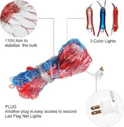 420 LED American Flag Net Lights, 2 Pack -Joiedomi 81A6ijsZNFL. AC SL1500 8a5d4a74 48bf 4572 ad60 f5fb6d64dd9e