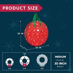 Snowflake Patterned Christmas Wreath Oxford Storage Bag (Red) -Joiedomi 81AFI0QVAiL. AC SL1500 1