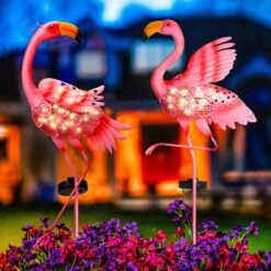 2 Pack Pink Flamingo Garden Solar Lights -Joiedomi 81AeYwswWOL. AC SL1500