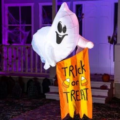 5ft Halloween Hanging Ghost With Trick Or Treat Flag -Joiedomi 81AiV8 F5ML. AC SL1500
