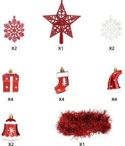 112 Pcs Red And White Christmas Ornaments -Joiedomi 81CJb 78QWL. AC SL1500
