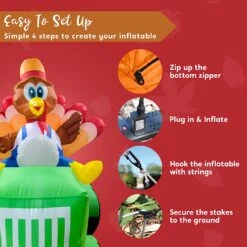 8 FT Inflatable Turkey Driving Car -Joiedomi 81DhMr6Cp L. AC SL1500