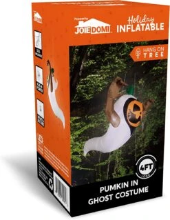 4ft Halloween Inflatable Pumpkin In A Ghost Costume -Joiedomi 81EA 24ap6L. AC SL1500