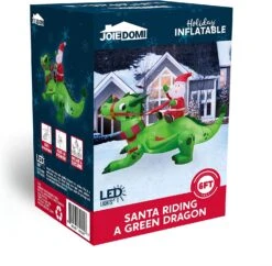 6ft Long Santa Riding A Green Dragon Christmas Inflatable 18 6ft Long Santa Riding A Green Dragon Christmas Inflatable -Joiedomi 81EBskVUJ8L. AC SL1500