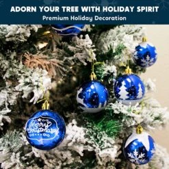 24 Pcs Christmas Ball Ornaments, Blue And White 15 24 Pcs Christmas Ball Ornaments, Blue And White -Joiedomi 81FxKjjZNVL. AC SL1500