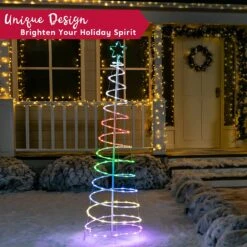 6ft Smart Animated Lightshow Spiral Christmas Tree -Joiedomi 81HaGVZe6KL. AC SL1500
