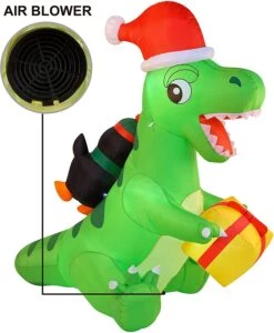 6 FT Tall Inflatable Penguin Sledding On Dinosaur -Joiedomi 81KbEY7cszL. AC SL1500