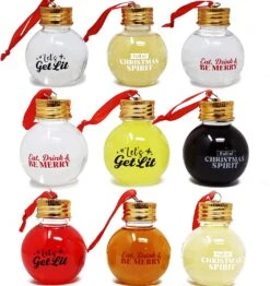 9 Pcs Boozeball Christmas Ornaments