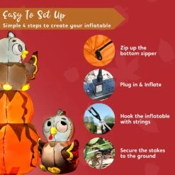 6ft Inflatable Stacking Pumpkin Turkey -Joiedomi 81Lyl3DekUL. AC SL1500