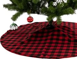 48in Red Plaid Christmas Tree Skirt 14 48in Red Plaid Christmas Tree Skirt -Joiedomi 81NrvxRvj5L. AC SL1500