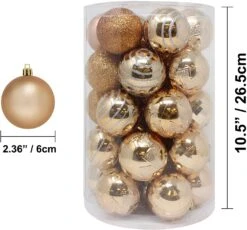 34 Pcs Christmas Ball Ornaments (Champagne) -Joiedomi 81NuPXySuqL. AC SL1500 2c310b71 bc1a 4a4a a9b0 ce3f70f06635
