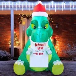 Tall Christmas Sitting Dinosaur Inflatable (5 Ft) -Joiedomi 81PEoaRj18L. AC SL1500