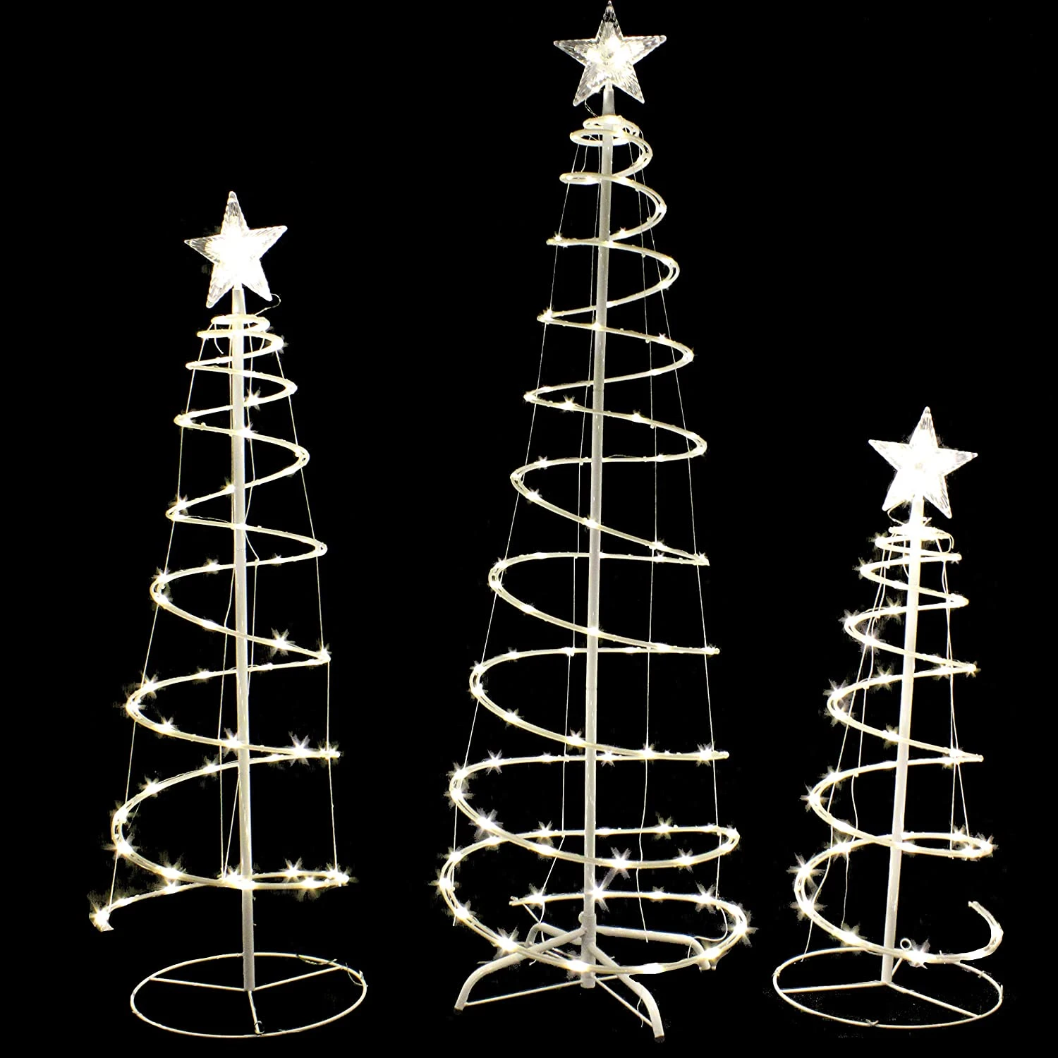 3 Packs Lighted Spiral Christmas Tree Set 3 3 Packs Lighted Spiral Christmas Tree Set
