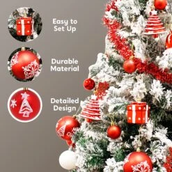 66 Pcs Red And White Christmas Assorted Ornaments -Joiedomi 81Ss1YQpwyL. AC SL1500