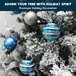 36 Pieces Blue And Silver Christmas Ornaments -Joiedomi 81T4rR091aL. AC SL1500