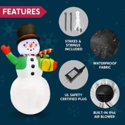 Large Snowman With Present Inflatable (7 Ft) 16 Large Snowman With Present Inflatable (7 Ft) -Joiedomi 81Uj0oeETZL. AC SL1500