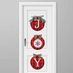 Christmas Joy Sign Buffalo Plaid Wreath -Joiedomi 81Vn5mnrtbL. AC SL1500