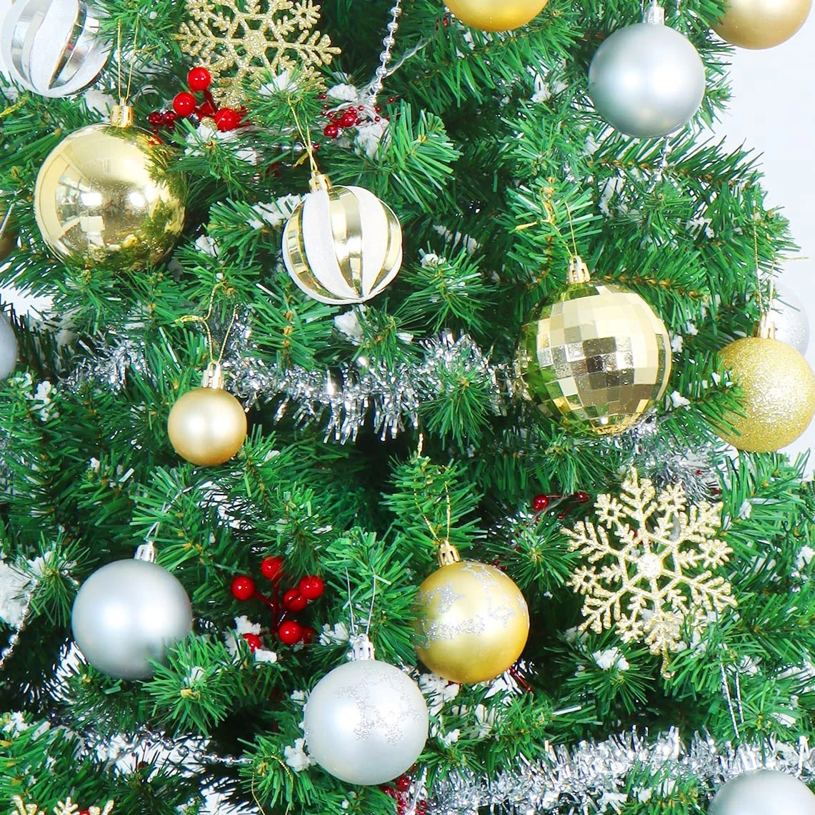 50 Pcs Gold & Silver Christmas Ornaments 7 50 Pcs Gold & Silver Christmas Ornaments - Image 5