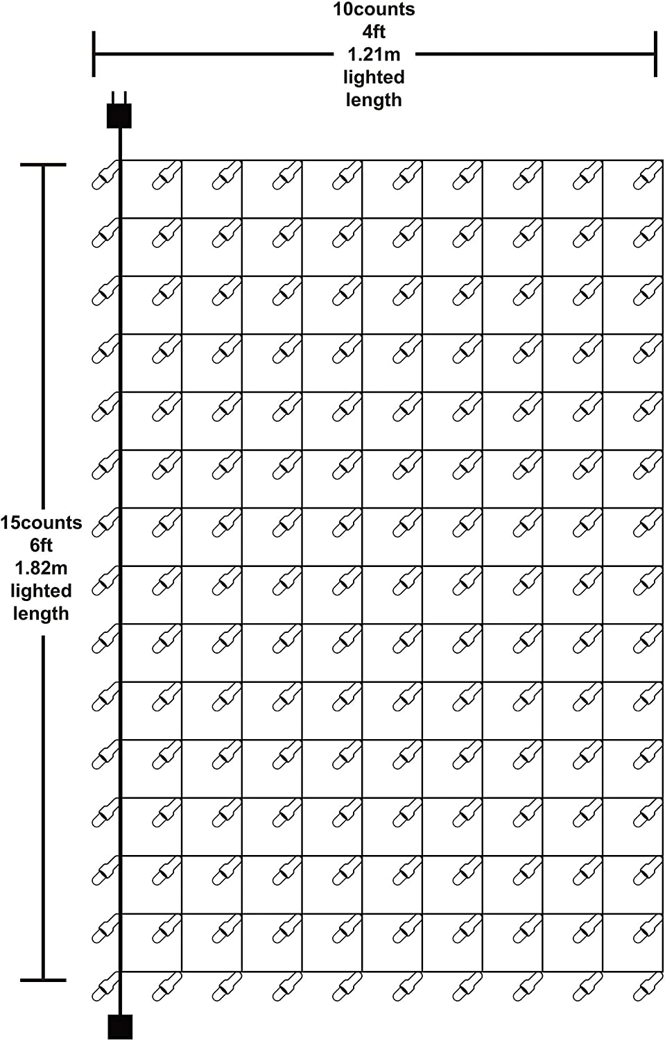 150 LED Net Lights, Multicolor 6 150 LED Net Lights, Multicolor - Image 4