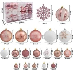 88 Pcs Rose Gold & White Christmas Ornaments -Joiedomi 81YRk 8G82L. AC SL1500