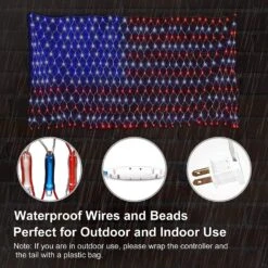 420 LED American Flag Net Lights, 2 Pack -Joiedomi 81YWXDDSzkL. AC SL1500 dc6c3223 7e56 4365 a439 950dc56d29a8