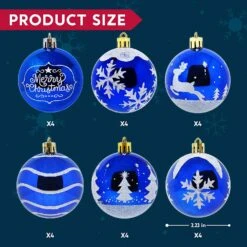 24 Pcs Christmas Ball Ornaments, Blue And White 14 24 Pcs Christmas Ball Ornaments, Blue And White -Joiedomi 81Yb59jriQL. AC SL1500